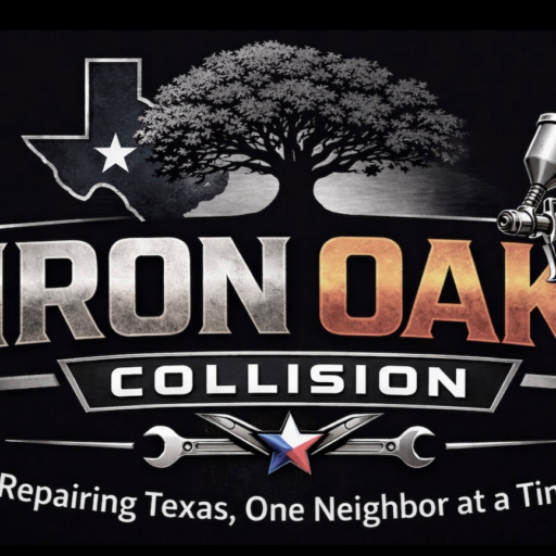 Iron Oak Collision Logo