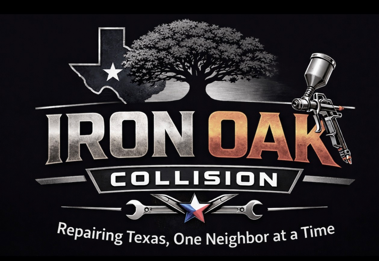 Iron Oak Collision Logo